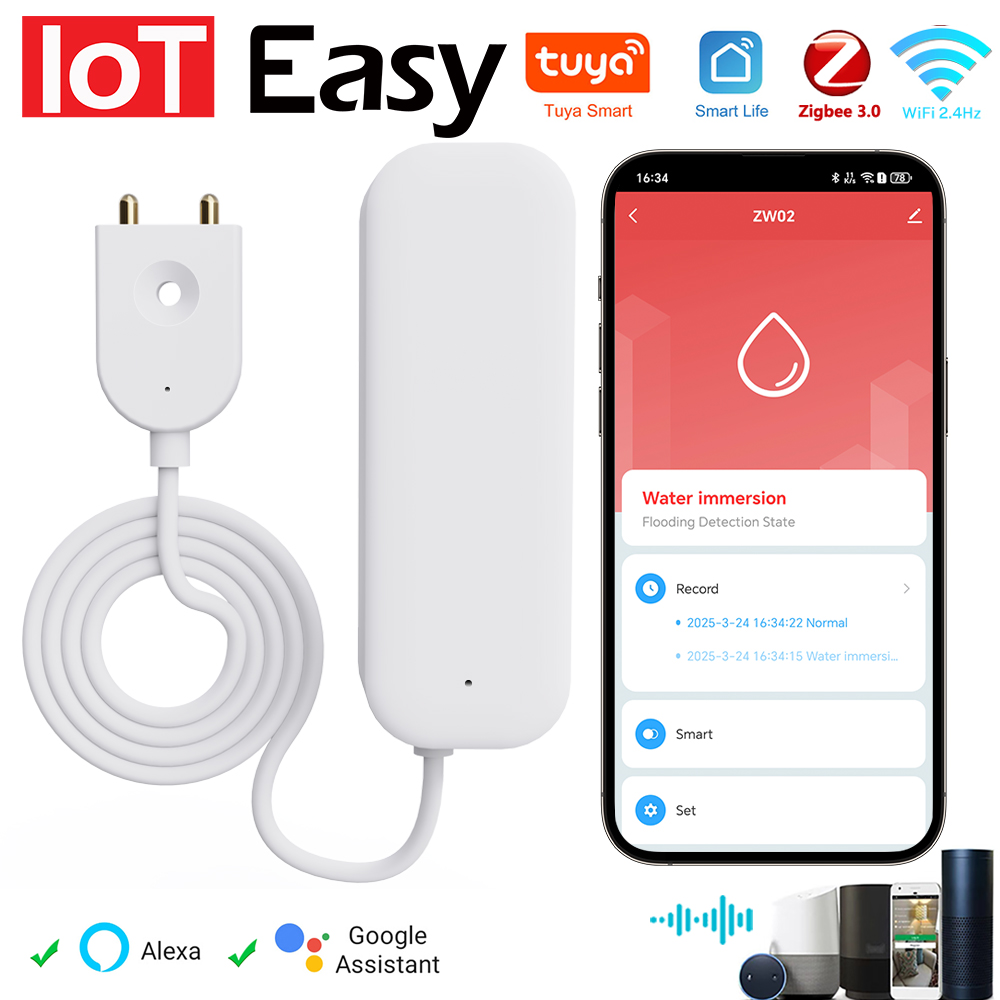 Smart Home Setup - Tuya WiFi ZigBee Water Sensor Leakage