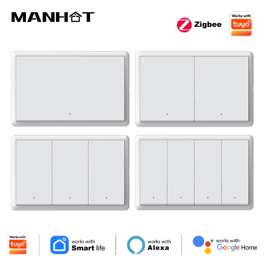 Manhot Smart zigbee Switch No  - đánh giá và giá Smart Home Google Assistant