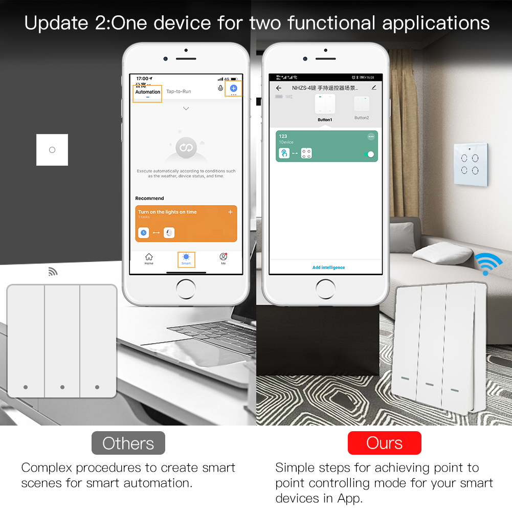 MOES Tuya ZigBee Scene Switch  - đánh giá và giá Smart Home Moes