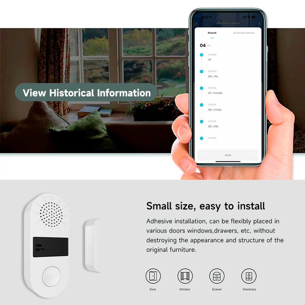 Tuya Zigbee Wireless Door Wind - đánh giá và giá Smart Home Setup