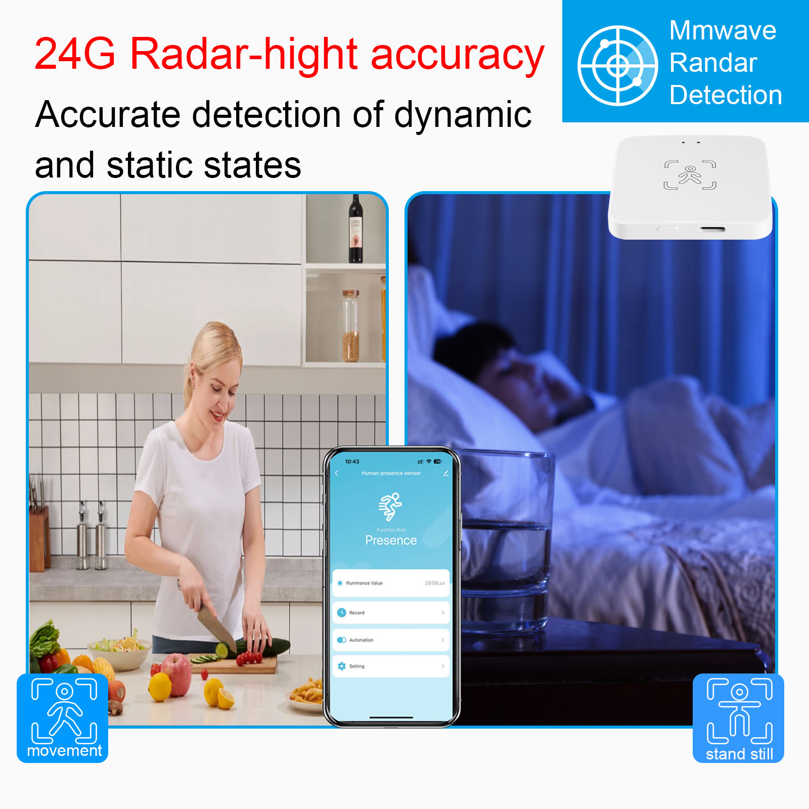 Tuya WiFi / Zigbee Human Prese - đánh giá và giá Smart Home Setup
