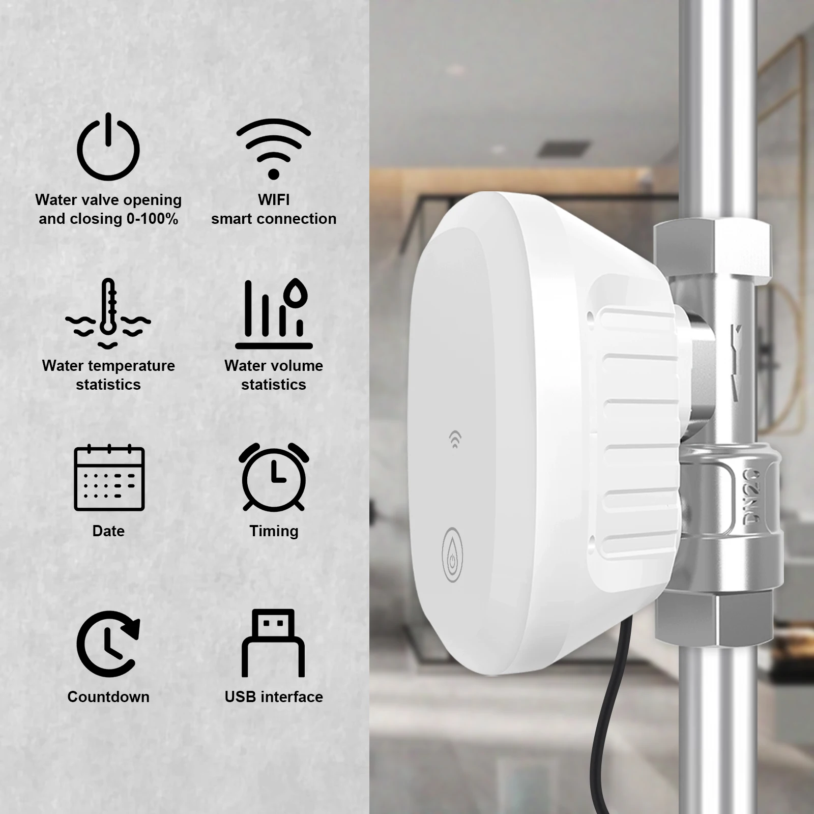 Water Valve WiFi Smart Control - đánh giá và giá Smart Home Google Assistant