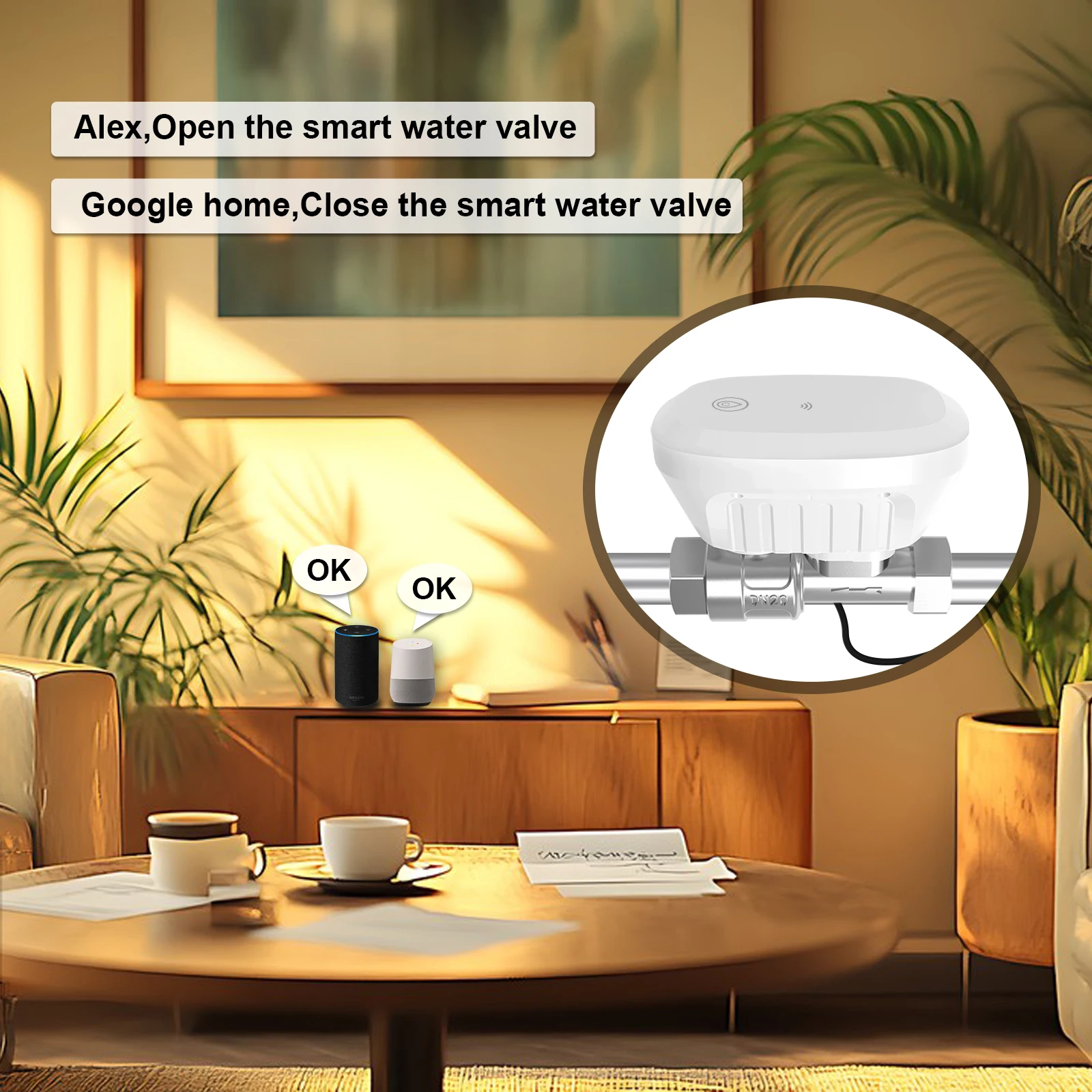 Water Valve WiFi Smart Control - đánh giá và giá Smart Home Google Assistant