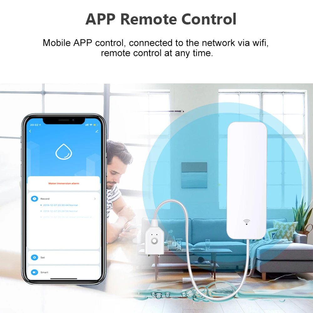 Tuya WiFi Zigbee Water Sensor  - đánh giá và giá Smart Home Setup