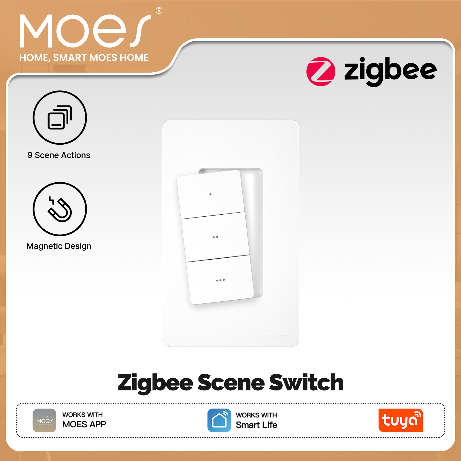 MOES Tuya Zigbee Smart Wireles - đánh giá và giá Smart Home Moes