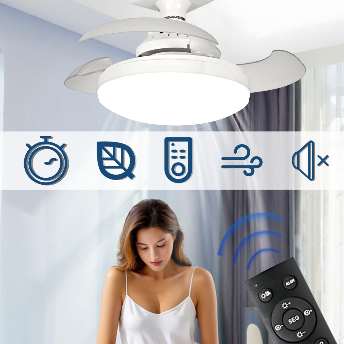 Three-Color Dimming LED E27 Ce - đánh giá và giá Smart Bathroom Fan