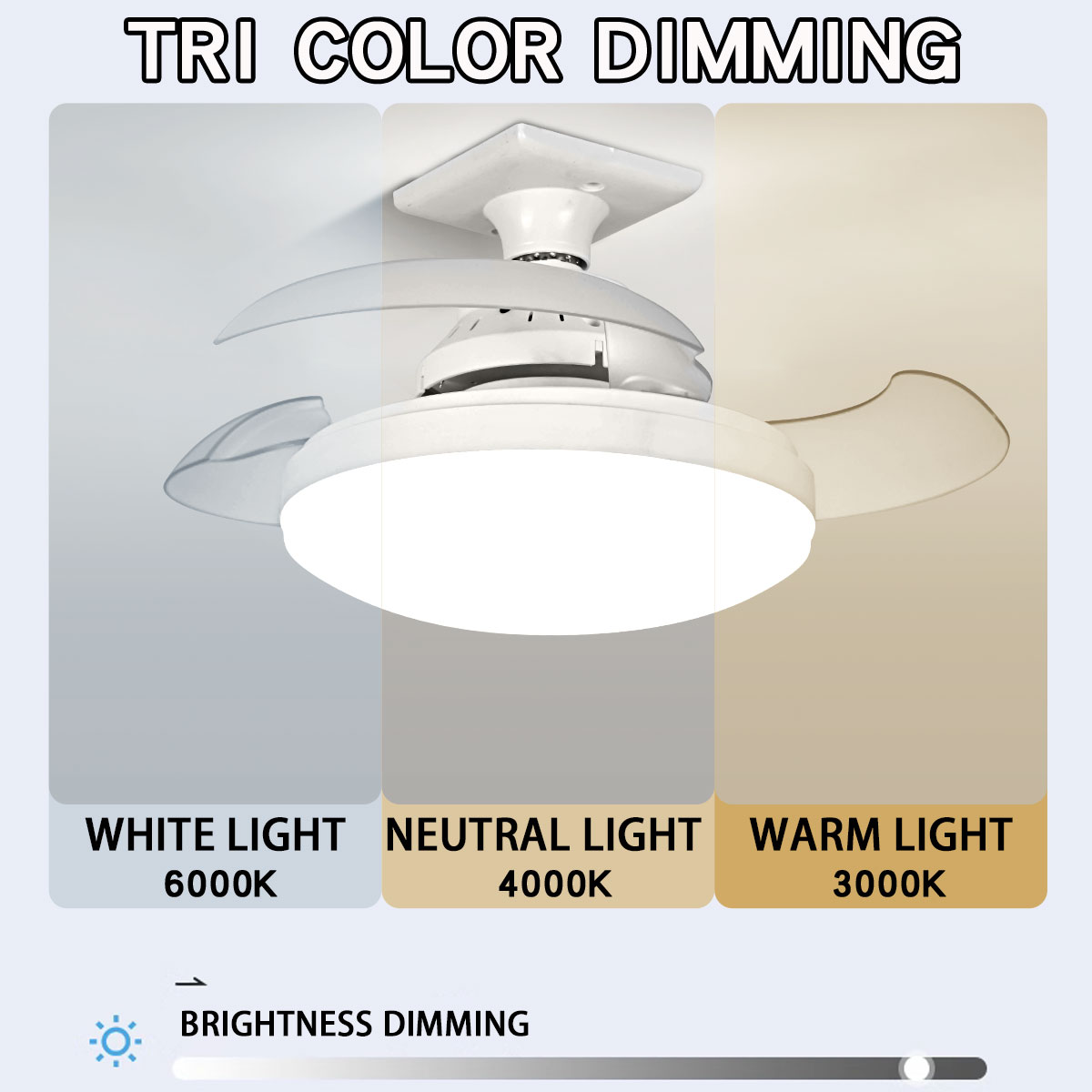 Three-Color Dimming LED E27 Ce - đánh giá và giá Smart Bathroom Fan