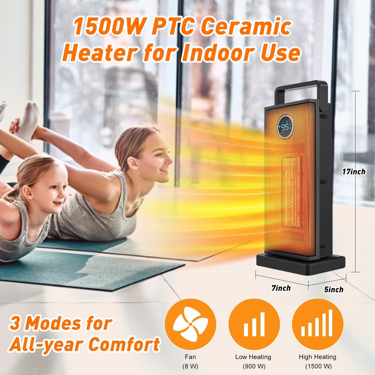 Room Heater 1500W Large Portab - đánh giá và giá Smart Bathroom Fan