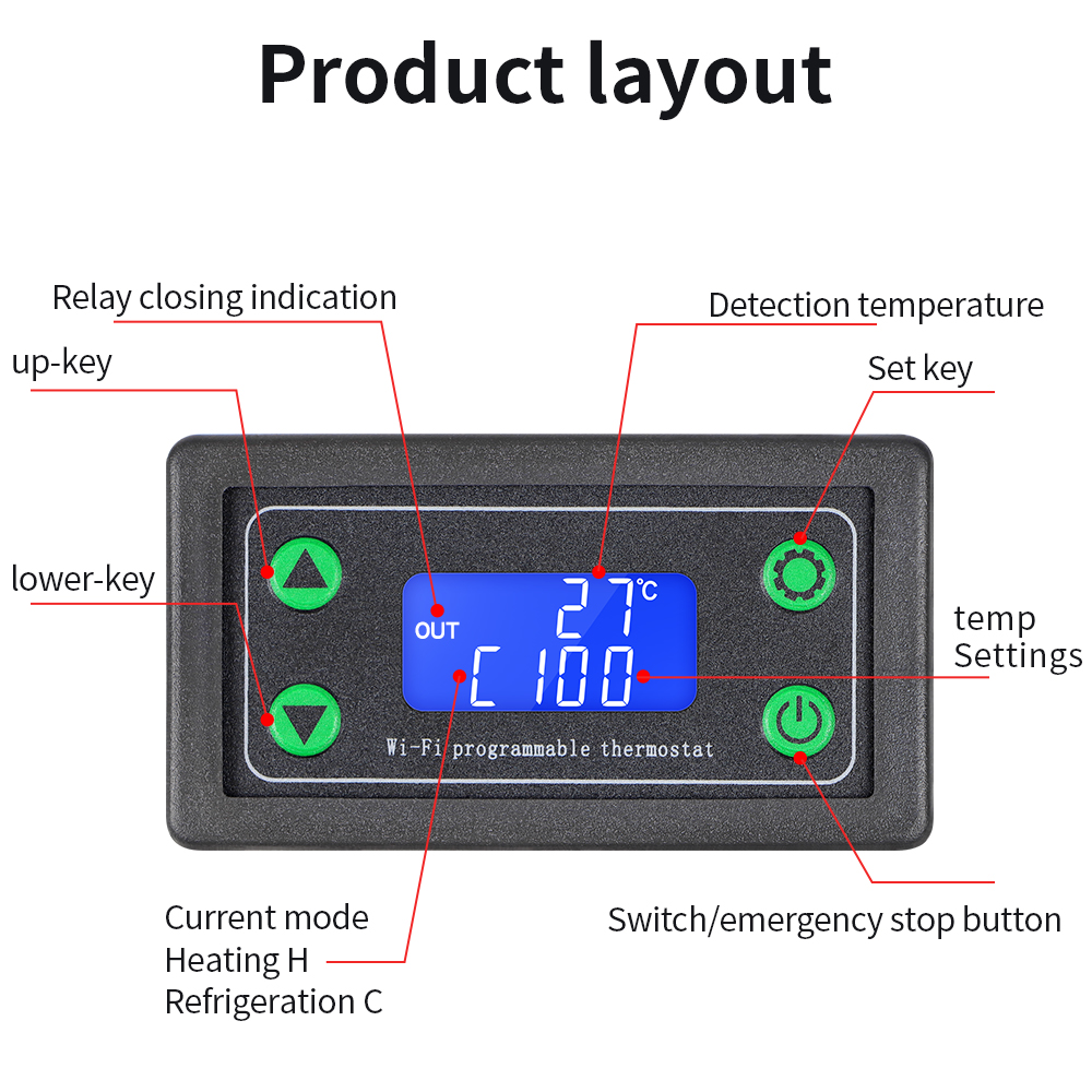 DC12-36V LED Digital Temperatu - đánh giá và giá Wifi Thermostat