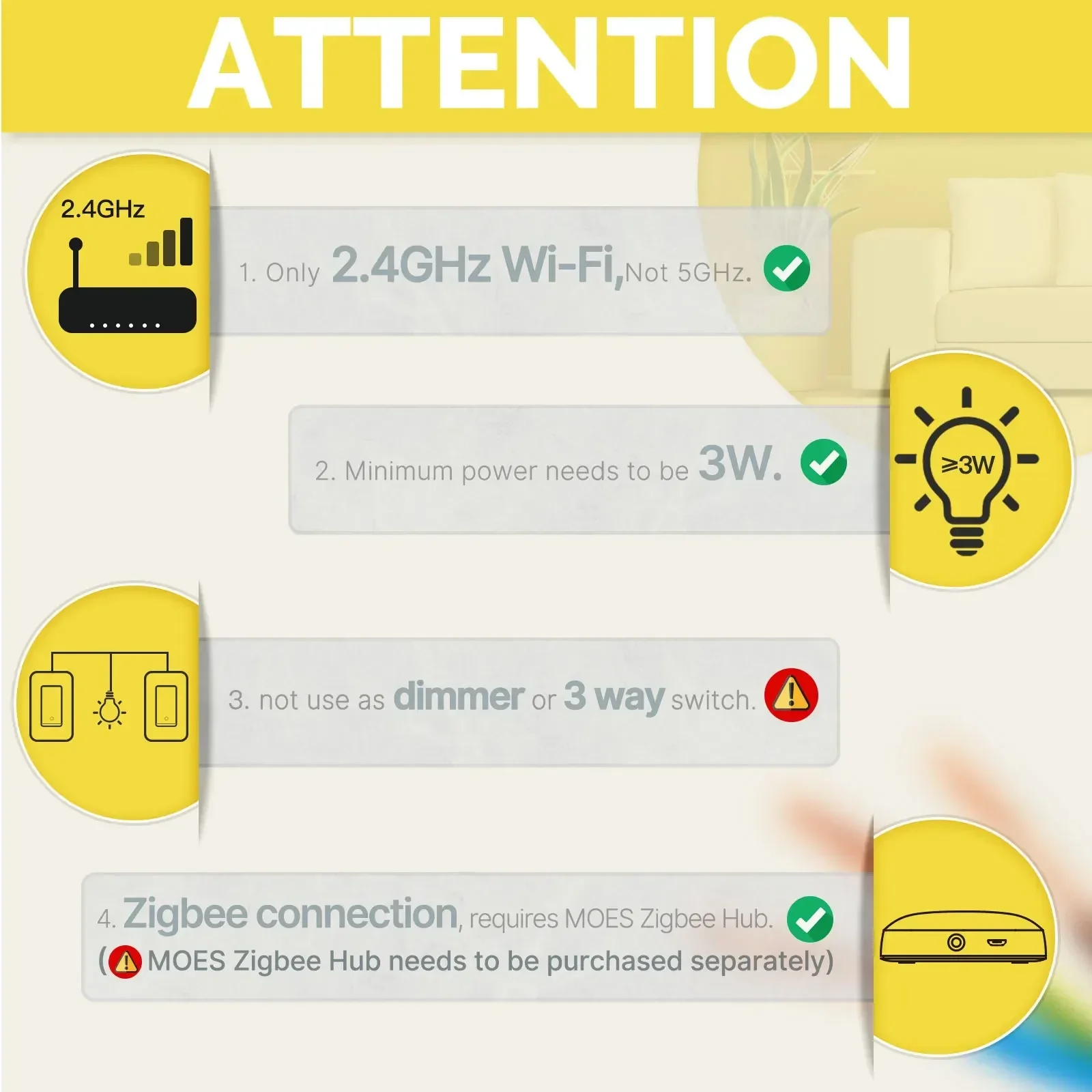MOES Tuya ZigBee US Smart Ligh - đánh giá và giá Smart Home Moes