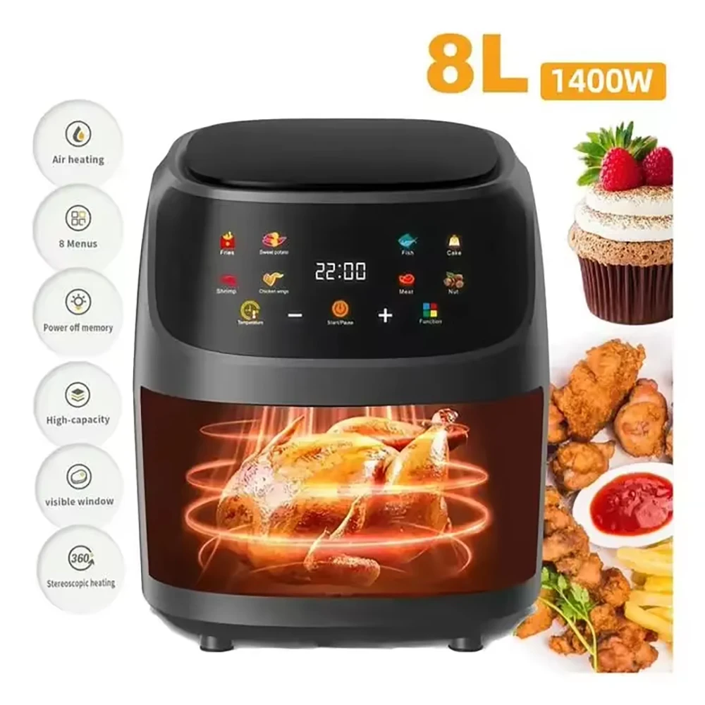 1400W 8L Oil‑Free Smart Air Fr - đánh giá và giá Smart Home Oven