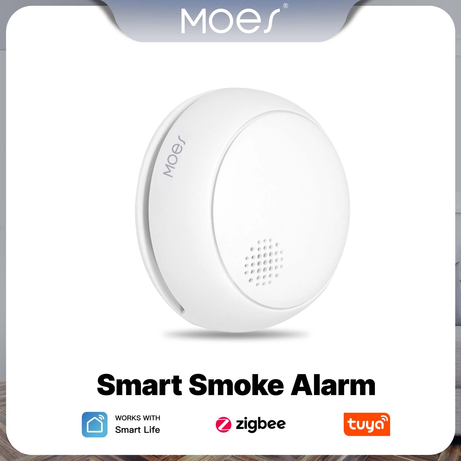 MOES ZigBee Smart Smoke Alarm  - đánh giá và giá Smart Home Moes